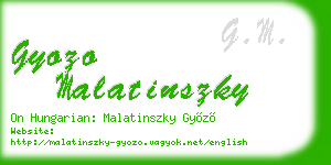 gyozo malatinszky business card