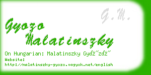 gyozo malatinszky business card